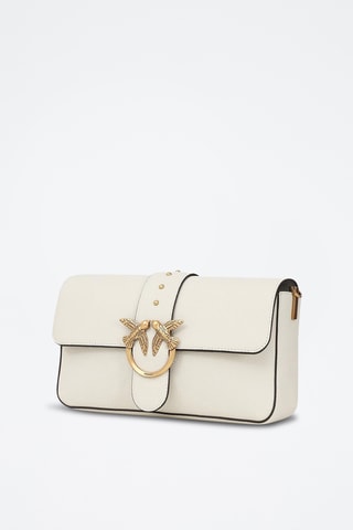 Bandolera de piel Love One Slouchy Classic - Blanco