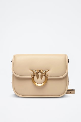 Bolso de piel Love Box Mini - Beige