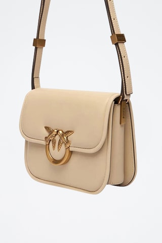 Bolso de piel Love Box Mini - Beige