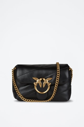 Minibandolera de piel Love Puff Baby - Negro