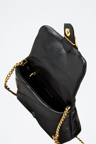 Minibandolera de piel Love Puff Baby - Negro