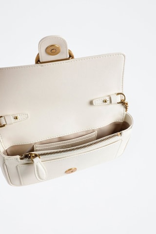 Bandolera de piel Love One - Blanco