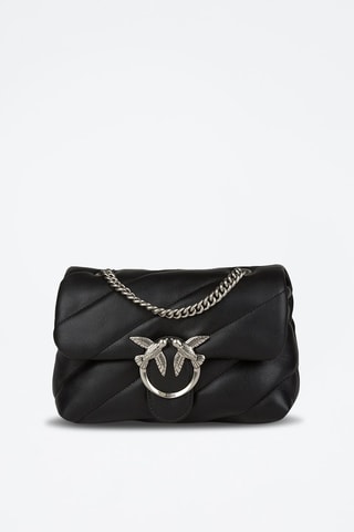 Bandolera de piel ovina Love Puff Mini - Negro - Negro