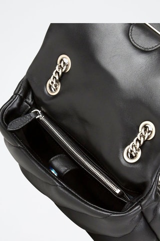 Bandolera de piel ovina Love Puff Mini - Negro - Negro