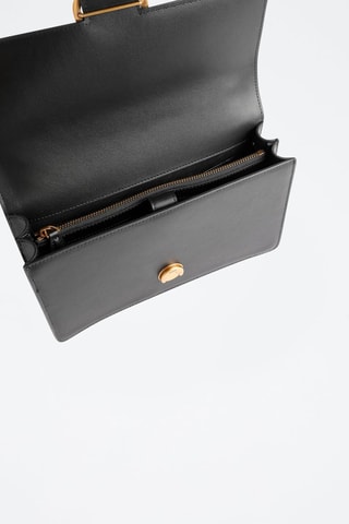 Bandolera de piel Love One Classic - Negro