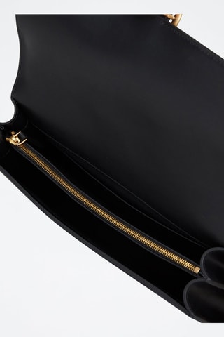 Sac bandoulière en cuir Love One - Doré et noir