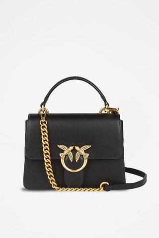 Bandolera de piel Love One - Negro - Negro