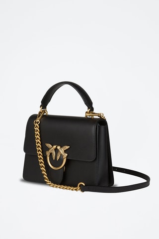 Bandolera de piel Love One - Negro - Negro