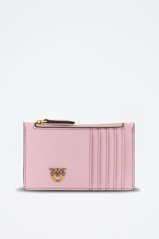 Tarjetero de piel - Rosa