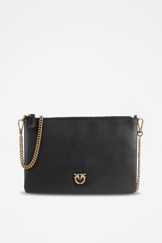 Bolso de mano de piel - Negro