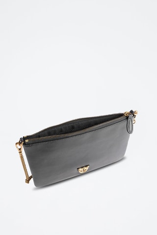 Bolso de mano de piel - Negro
