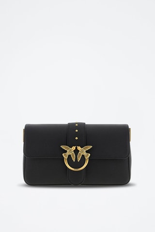 Sac bandoulière en cuir Love One - Noir