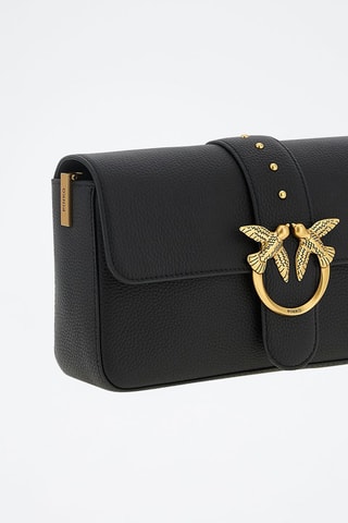 Sac bandoulière en cuir Love One - Noir