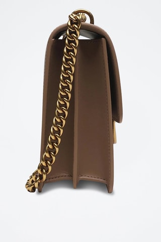 Bandolera de piel - Beige