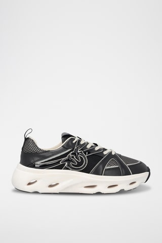 Zapatillas de piel con plataforma - Blanco