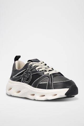 Zapatillas de piel con plataforma - Blanco