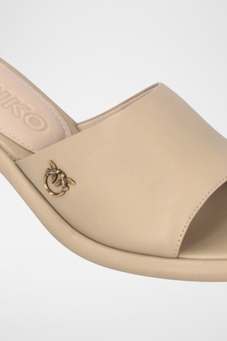 Sandalias de piel de tacón - Amarillo