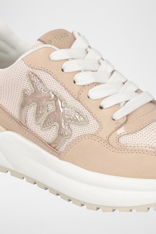 Zapatillas de piel de cuña - Rosa