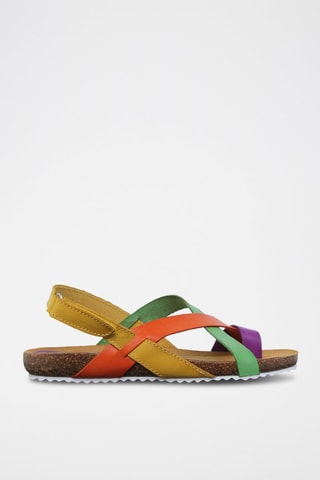 Sandali in pelle Blusandal - Verde, giallo, arancione e viola