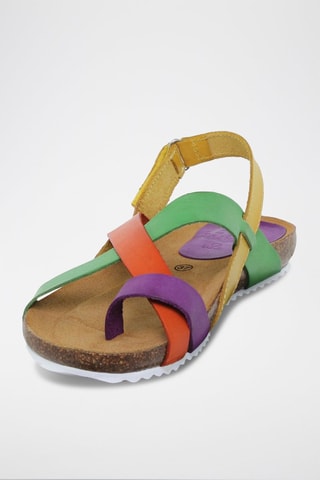 Sandali in pelle Blusandal - Verde, giallo, arancione e viola