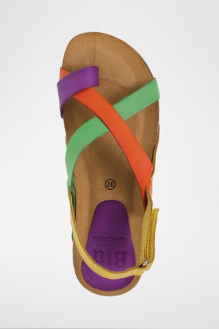 Sandali in pelle Blusandal - Verde, giallo, arancione e viola