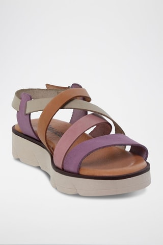 Sandales avarca en cuir  Blusandal - Marron, violet et rose