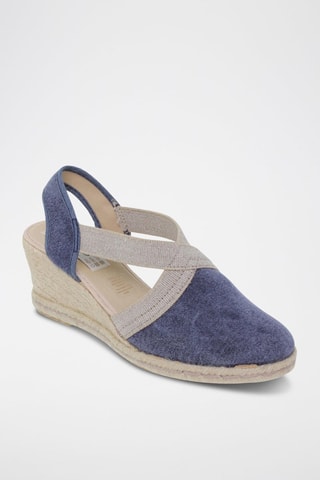 Espadrilles compensées  Blusandal - Beige et bleu