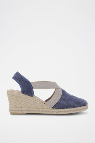 Espadrilles compensées  Blusandal - Beige et bleu