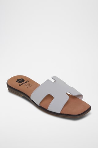 Ciabatte in pelle - Bianco