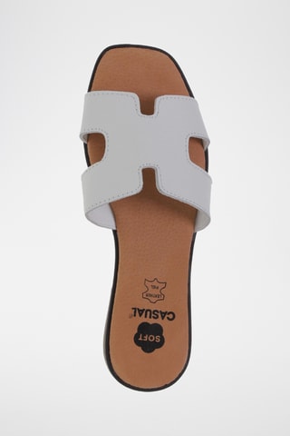 Ciabatte in pelle - Bianco