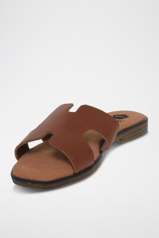 Ciabatte in pelle - Marrone