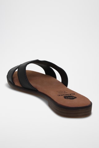 Ciabatte in pelle - Nero