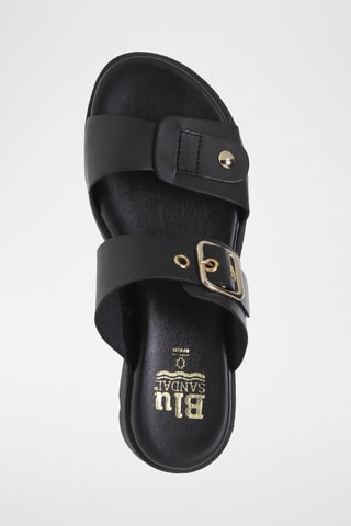 Sandales plateformes en cuir - Noir