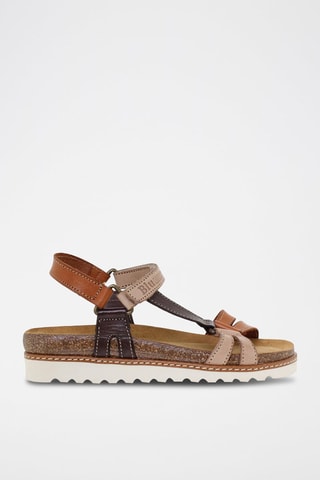 Sandales en cuir  Blusandal - Marron et rose