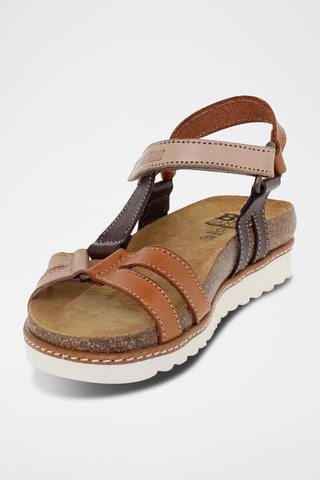 Sandales en cuir  Blusandal - Marron et rose