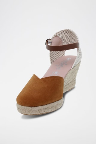 Espadrilles compensées en cuir  Blusandal - Marron et autre