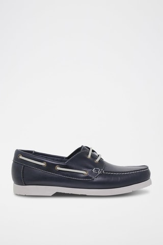 Chaussures bateau en cuir  Blusandal - Bleu