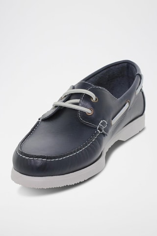Chaussures bateau en cuir  Blusandal - Bleu