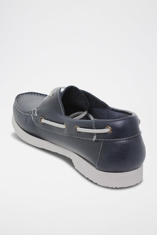 Chaussures bateau en cuir  Blusandal - Bleu