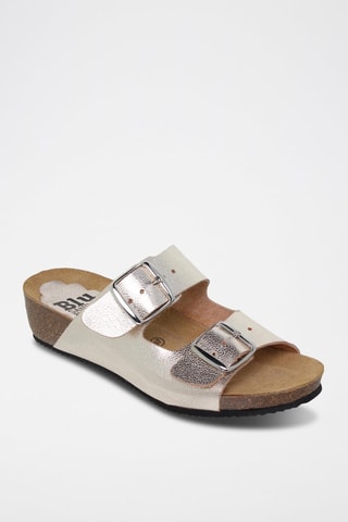 Mules en cuir  Blusandal - Argenté