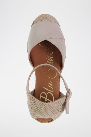 Espadrilles compensées en cuir  Blusandal - Beige