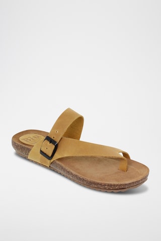Sandales plateformes en nubuck - Jaune