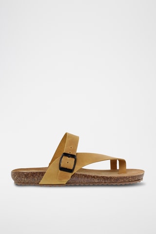 Sandales plateformes en nubuck - Jaune