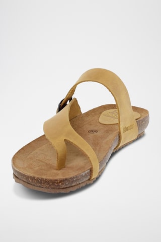 Sandales plateformes en nubuck - Jaune