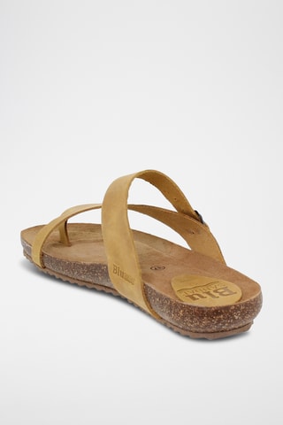 Sandales plateformes en nubuck - Jaune