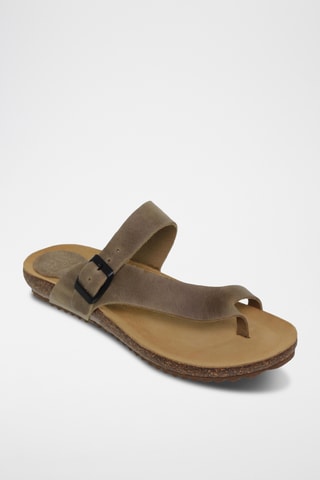 Sandales plateformes en nubuck - Kaki
