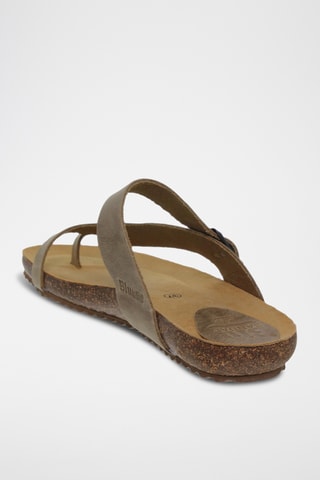 Sandales plateformes en nubuck - Kaki