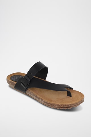 Sandales plateformes en nubuck - Noir