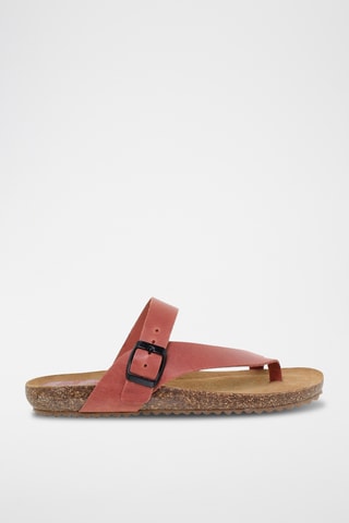 Sandales plateformes en nubuck - Rouge