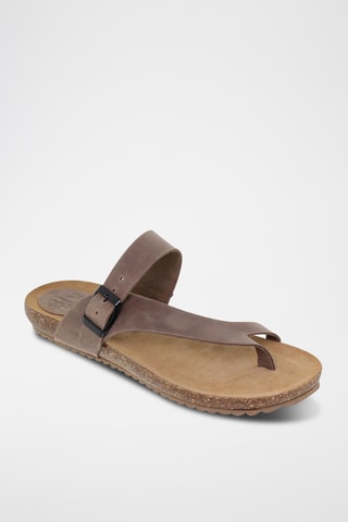 Sandales plateformes en nubuck - Taupe